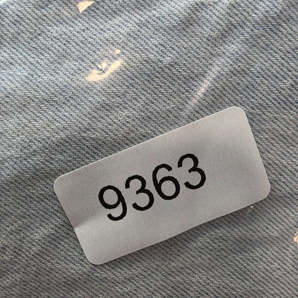 Womens M Jeans Blue Denim A-Line Shorts Curvy Hi Rise Raw Hem Cotton Stretch 20W - Picture 9 of 9